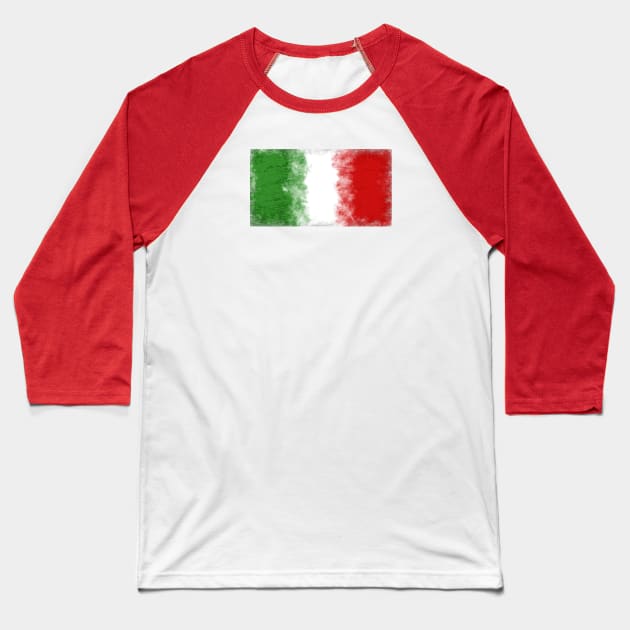 Italian Flag Baseball T-Shirt by rachybattlebot